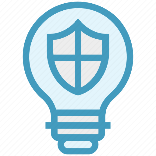 Bulb, energy, idea, light, light bulb, security, shield icon - Download on Iconfinder