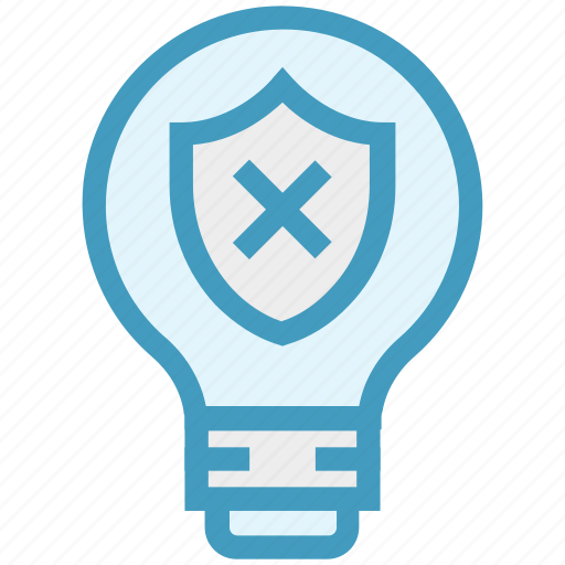 Bulb, cross, energy, idea, light, light bulb, shield icon - Download on Iconfinder