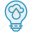 bulb, cloud, energy, idea, light, light bulb, water drop 