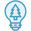 bulb, energy, idea, light, light bulb, nature, tree