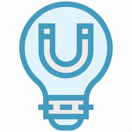 Bulb, energy, idea, light, light bulb, magnet, snap icon - Download on Iconfinder