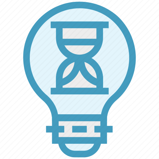 Bulb, deadline, energy, hourglass, idea, light, light bulb icon - Download on Iconfinder
