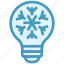bulb, energy, idea, light, light bulb, snowflake, winter 