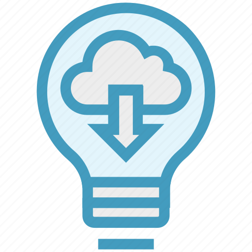 Bulb, cloud, downloading, energy, idea, light, light bulb icon - Download on Iconfinder