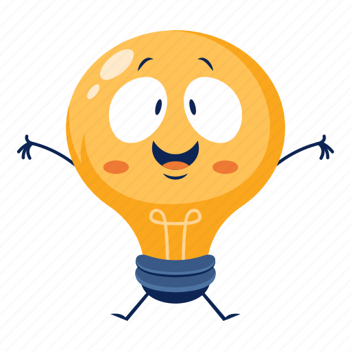Lamp, happy, smiley, emotion, bulb, energy, emoji icon - Download on Iconfinder