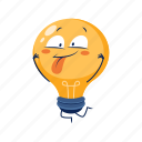lamp, smile, emoticon, electric, light, bulb, smiley, energy
