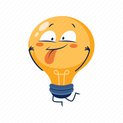 Lamp, smile, emoticon, electric, light, bulb, smiley icon - Download on Iconfinder