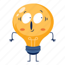 lamp, light, bulb, energy, electric, power, wow, emoticon
