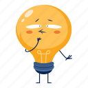 lamp, what, energy, idea, emoji, light, electric