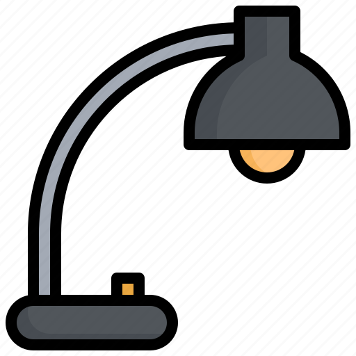 Desk, lamp, illumination, furniture, household, light icon - Download on Iconfinder