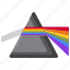 triangular, prism, light, wave 