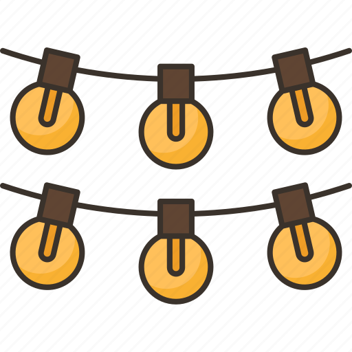 Lights, string, bulbs, hanging, decoration icon - Download on Iconfinder