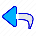 reply, back, previous, email, direction, arrow, left, navigation, arrows