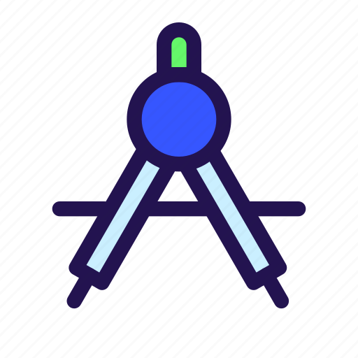 Architect, engineer, tool, bow compass, education, school, stationery icon - Download on Iconfinder