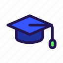 graduation hat, college, university, education, school, diploma, scholarship