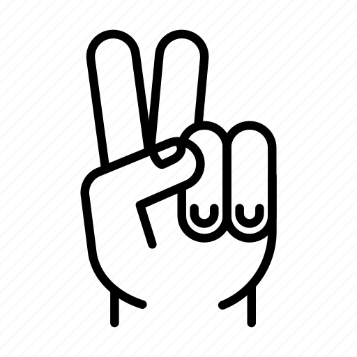 Finger, hand, victory, winner, gesture icon - Download on Iconfinder