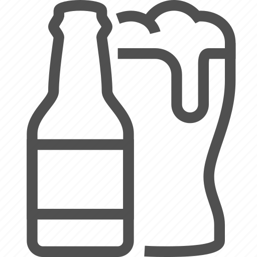 Alcohol, beer, bottle, drink, glass, lager icon - Download on Iconfinder