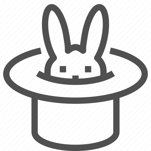 Bunny, entertainment, focus, hat, hide, magic, rabbit icon - Download on Iconfinder