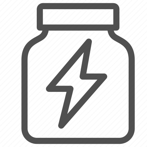 Bottle, energy, jar, lightning, power, sport, supplements icon - Download on Iconfinder