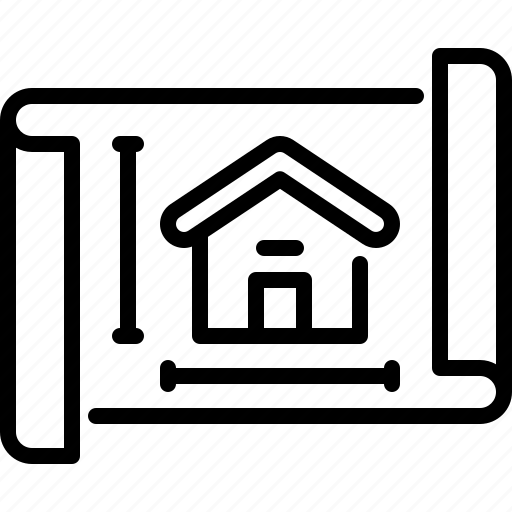 House, home, architecture, blueprint, real estate, construction icon - Download on Iconfinder