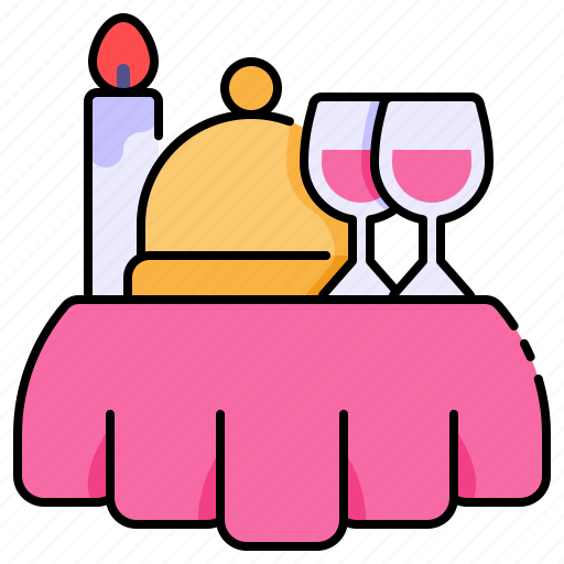 Dinner table, restaurant, dine, valentines day icon - Download on Iconfinder