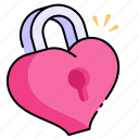 heart lock, valentine day, romantic, padlock