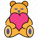 teddy bear, valentines day, gift, childhood