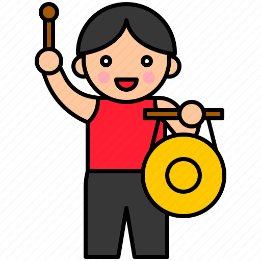 Traditional, dance, chinese, culture, asian, gong, music icon - Download on Iconfinder