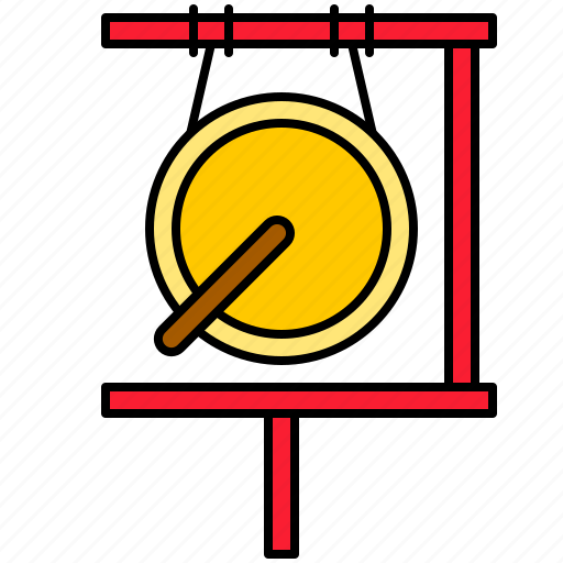 Traditional, dance, chinese, culture, asian, gong, music instrument icon - Download on Iconfinder