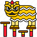 traditional, dance, chinese, culture, asian, lion, lion dance, pole