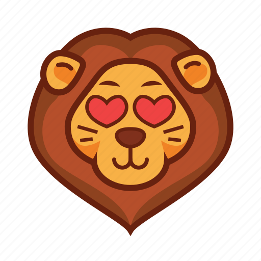 Emoticon, heart, lion, love icon - Download on Iconfinder