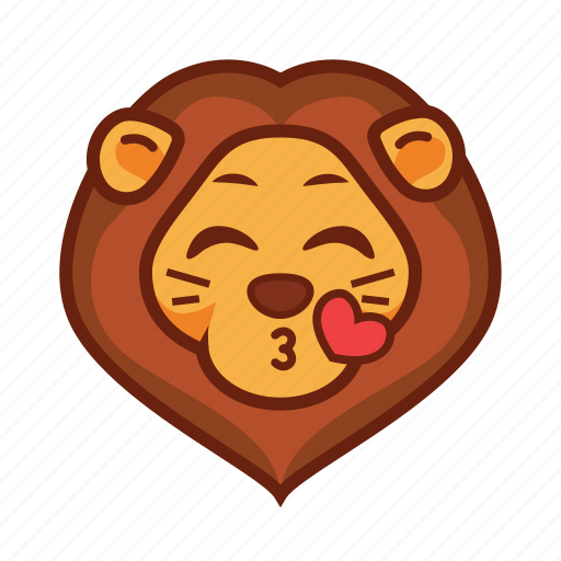 Emoticon, heart, lion, love, smile icon - Download on Iconfinder