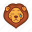 cry, emoticon, lion, sad 