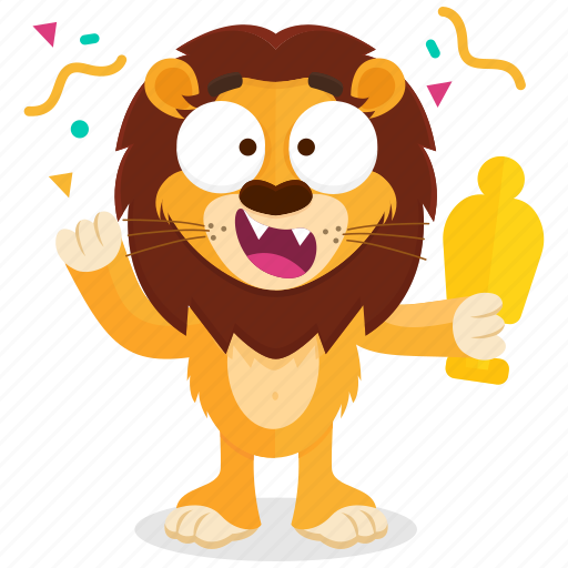 Award, emoji, emoticon, lion, smiley, sticker icon - Download on Iconfinder