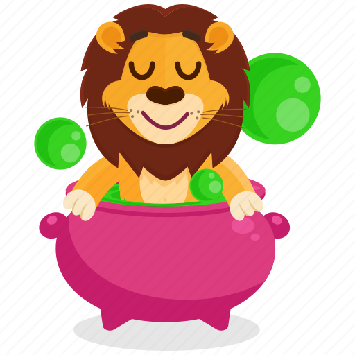 Cauldron, emoji, emoticon, lion, potion, smiley, sticker icon - Download on Iconfinder