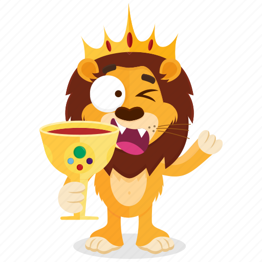 Emoji, emoticon, king, lion, smiley, sticker icon - Download on Iconfinder