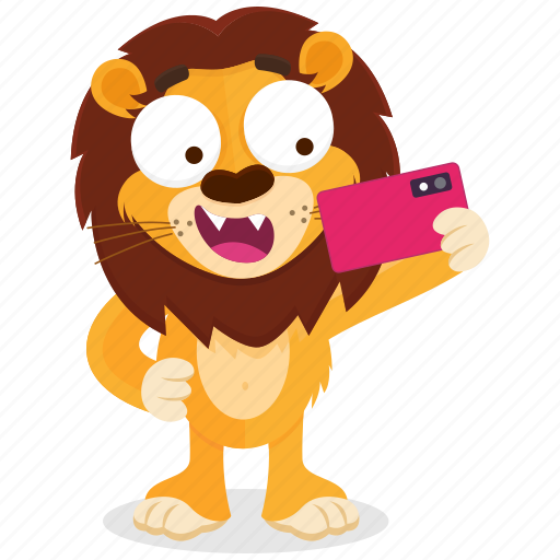 Emoji, emoticon, lion, selfie, smiley, sticker icon - Download on Iconfinder