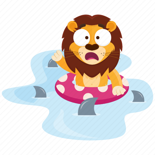 Danger, emoji, emoticon, lion, shark, smiley, sticker icon - Download on Iconfinder
