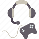 gaming, headphone, headset, joystick, gamepad