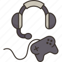 gaming, headphone, headset, joystick, gamepad