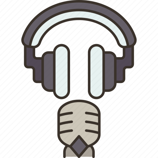 Microphone, headphone, audio, broadcast, recording icon - Download on Iconfinder