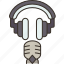 microphone, headphone, audio, broadcast, recording 