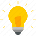 idea, bulb, brainstorm, creative, new, business, light, icon