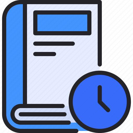 Clock, book, time, education, reading icon - Download on Iconfinder