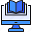 ebook, monitor, digital, book, elearning, course 