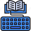 keyboard, book, course, online, learning, copywriting 