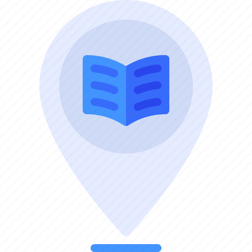 Pin, book, location, map, study icon - Download on Iconfinder