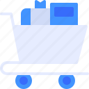 trolley, commerce, bookstore, book, shopping
