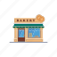 bakery, shop, store, building, facade, retail, food 