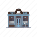 cafe, bar, facade, building, restaurant